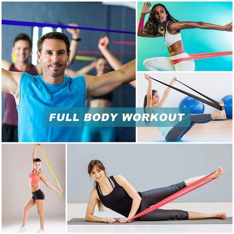천연 라텍스 저항 밴드, 요가 필라테스 홈짐 피트니스  - Pilates Bar Kit With Resistance Bands 리뷰 및 가격
