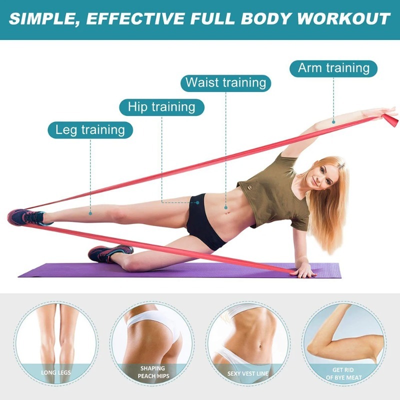 천연 라텍스 저항 밴드, 요가 필라테스 홈짐 피트니스  - Pilates Bar Kit With Resistance Bands 리뷰 및 가격