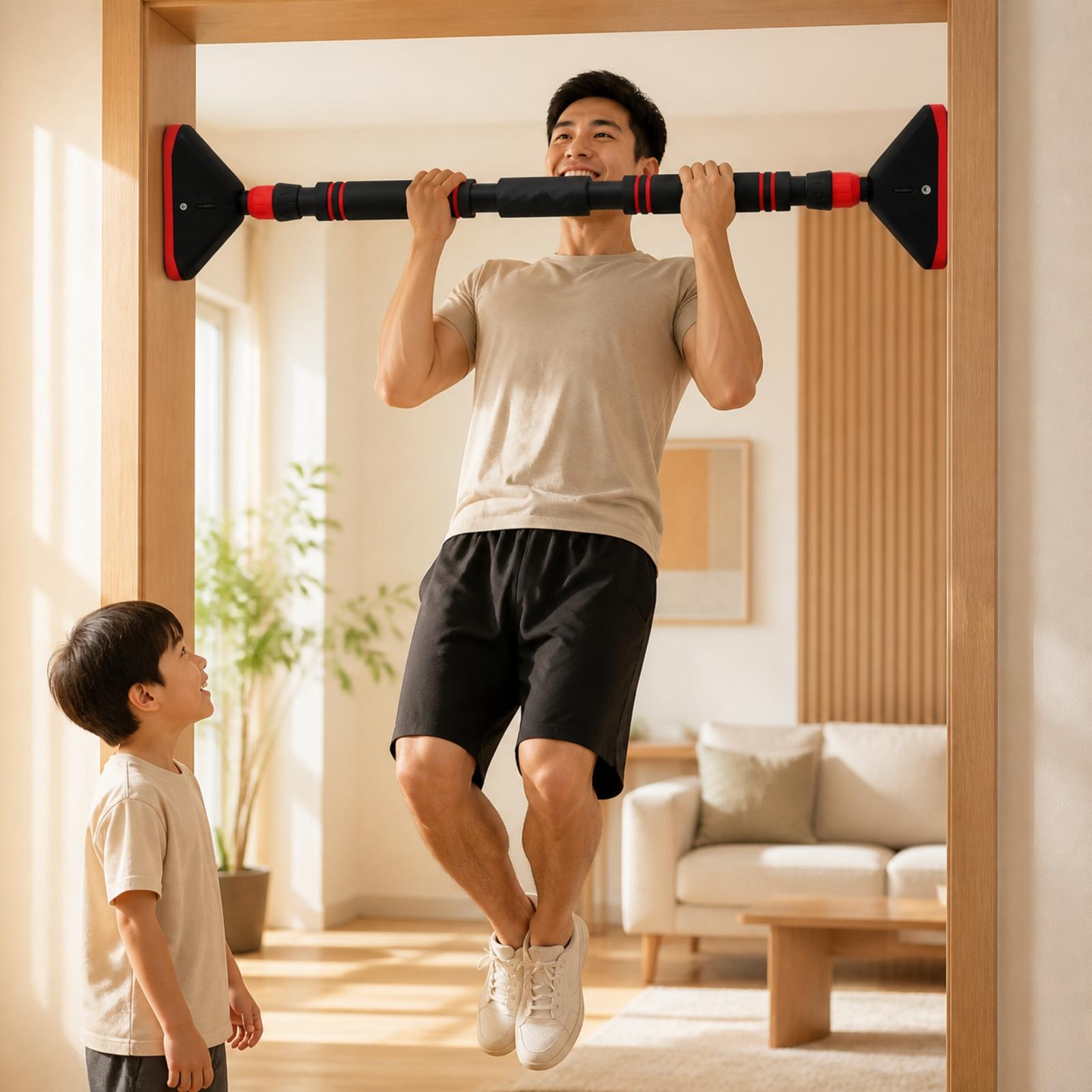 좁은 공간에서도 사용할 수 있는, 나사 없이 설치 가능 - Door Pull Up Bar No Screw 리뷰 및 가격