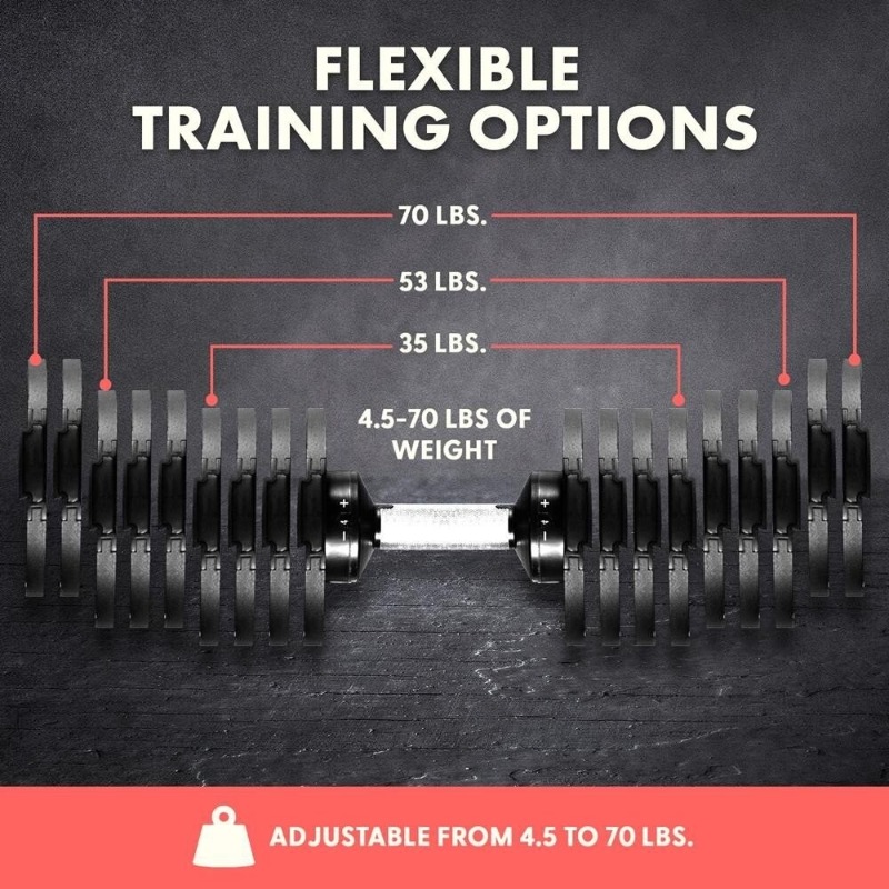대형 피트니스 장비 70파운드 조절식 덤벨 세트 사용자 - Adjustable Dumbbell Pair 40Kg 리뷰 및 가격