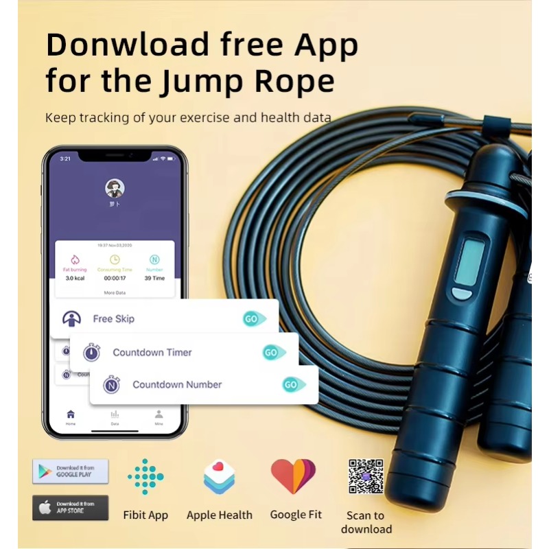 인기 상품! 도매가로 판매하는 칼로리 측정 기능이 있는 - Smart Jump Rope Digital Counter 리뷰 및 가격