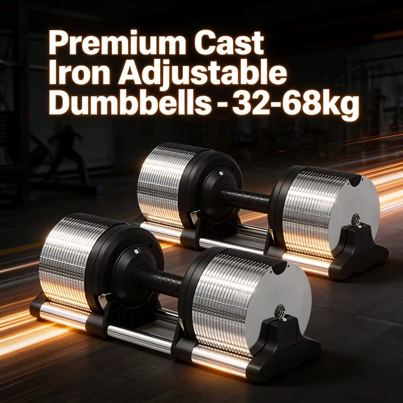 퀵 릴리즈 32kg 70lb 주철 스틸 고무 코팅 페인 - Adjustable Dumbbell Pair 40Kg 리뷰 및 가격